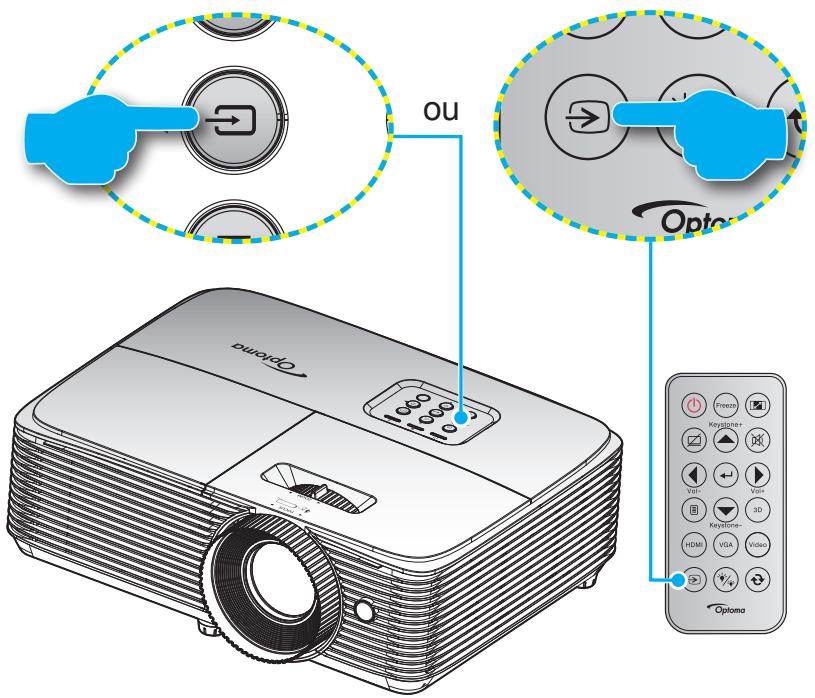 OPTOMA H190X - Sélectionner une source d'entrée - 1