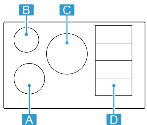 BOSCH PXV875DV1E - Répartition des zones de cuisson - 1