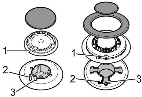 SMEG CG90X2 - Position correcte pour les couronnes et les chapeaux des brûleurs - 1