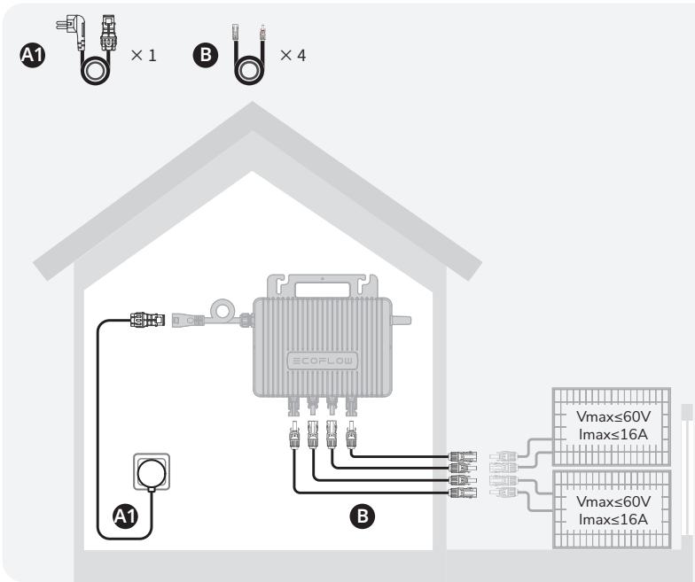 ECOFLOW EF6380 - Option A:Prise domestique - 1