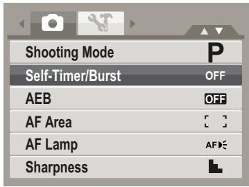 HP SW350 - Setting the Self-Timer/Burst - 1