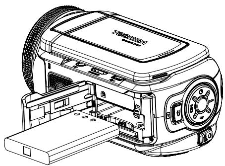 TOSHIBA CAMILEO H10 - Insertion de la batterie - 1