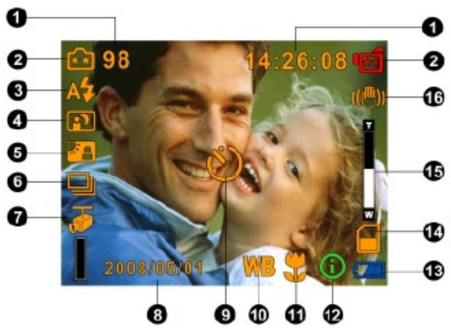 TOSHIBA CAMILEO H10 - Informations de l'écran LCD - 1