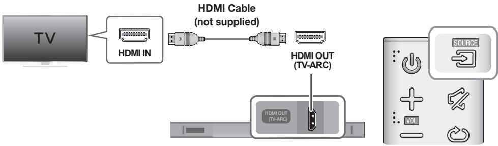 SAMSUNG HW-K450 - CONNECTING TO A TV USING AN HDMI (DIGITAL) CABLE - 1