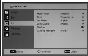 PACKARD BELL MAESTRO 220 TV - Régler les paramètres TV - 1