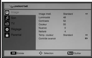 PACKARD BELL MAESTRO 220 TV - Régler la qualité de l'image - 1