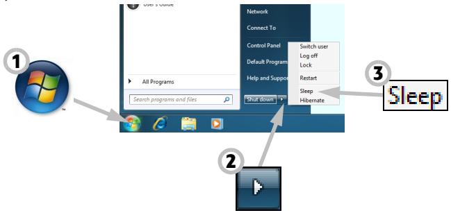 PACKARD BELL ONETWO XX.U6Q [U83] - Mise en veille - 1