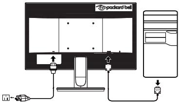 PACKARD BELL VISEO190 - Connexion du moniteur à l'ordinateur - 1