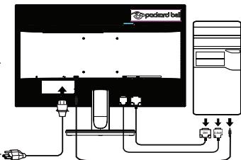PACKARD BELL VISEO20X - Connexion du moniteur à l'ordinateur - 1
