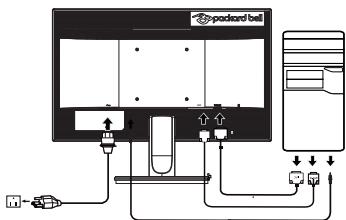 PACKARD BELL VISEO233D - Anschlieben des Monitors an einen Computer - 1