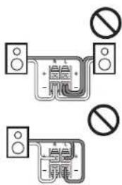 ONKYO HT-R558 - Précautions concernant le branchement des enceintes - 2