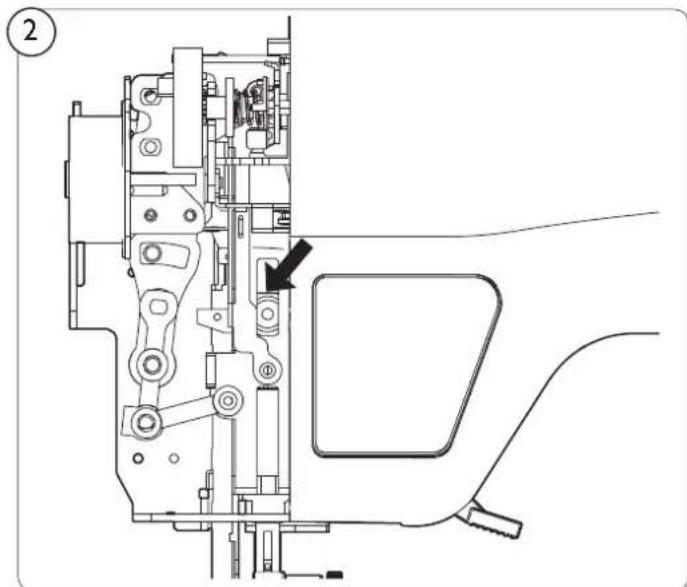HUSQVARNA Viking H Class 600E - HUILER DERRIÈRE LE COUVERCLE DE LA TÊTE DE COUTURE - 2