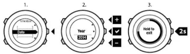 SUUNTO Ambit2 S - Paramétrage de la date - 1