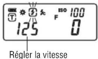 T 125 °C F ISO 100 0 Régler la vitesse