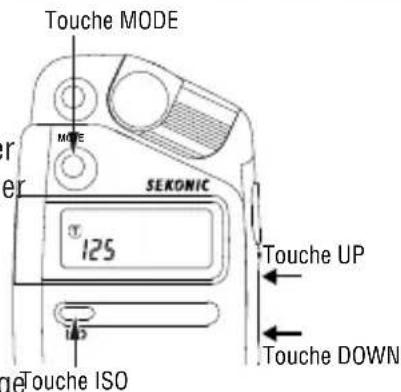 Touche MODE SEKONIC 125 Touche UP Touche DOWN Touche ISO