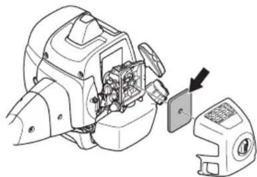 MCCULLOCH CS 410 Elite - Pour nettoyer et examiner le filtre à air - 1