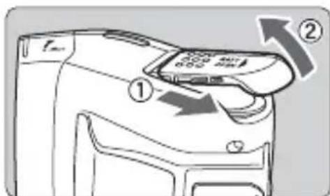 CANON Speedlite 270 EX II - Mise en place des piles - 1