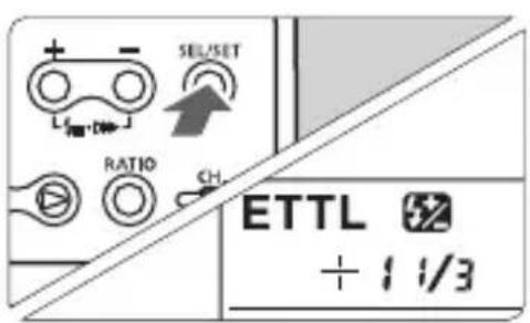 CANON Macro Ring Lite MR14EX - Réglez la valeur de correction d'exposition au flash. - 1