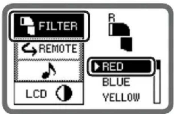 FILTER REMOTE LCD RED BLUE YELLOW