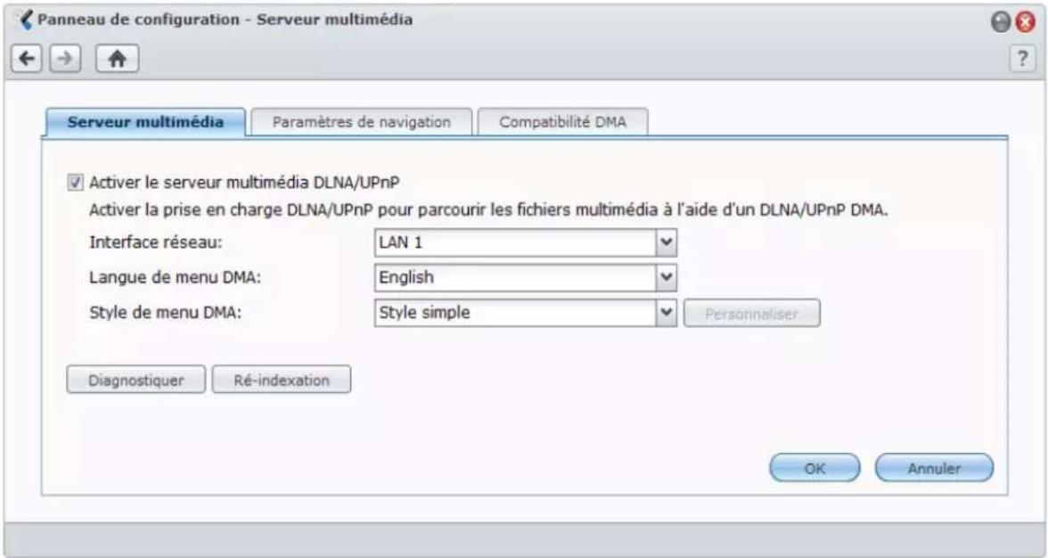 SYNOLOGY USB Station 2 - Gérer le serveur multimédia DLNA - 1