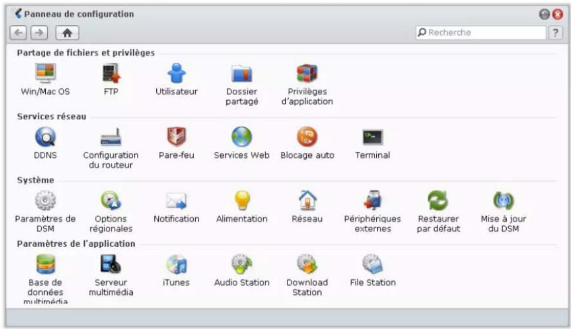 SYNOLOGY USB Station 2 - Utiliser le Panneau de configuration - 1