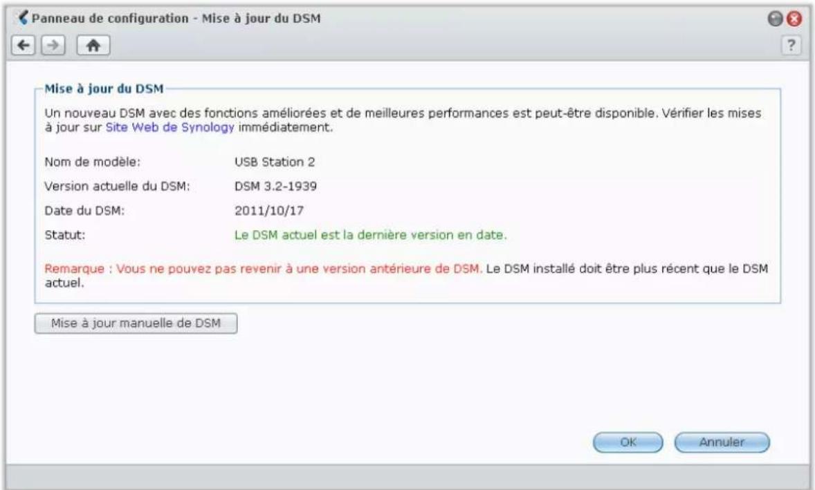 SYNOLOGY USB Station 2 - Mettre à jour DSM - 1