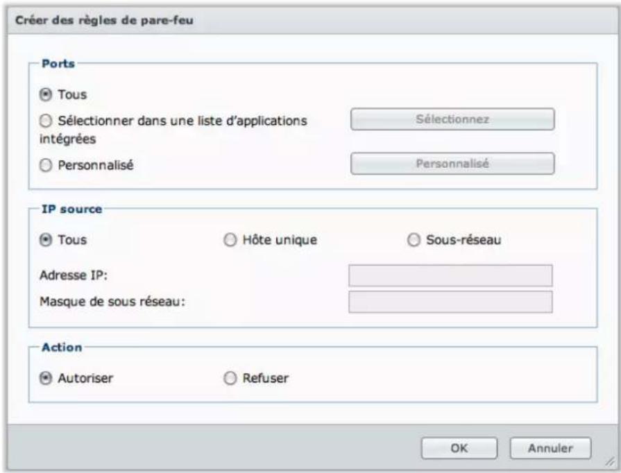 SYNOLOGY USB Station 2 - Empêcher les connexions non autorisées avec le pare-feu - 1