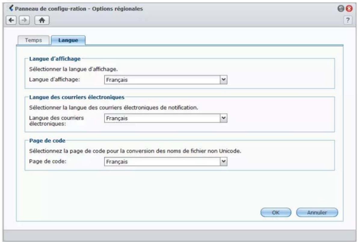 SYNOLOGY USB Station 2 - Modifier les options régionales - 1