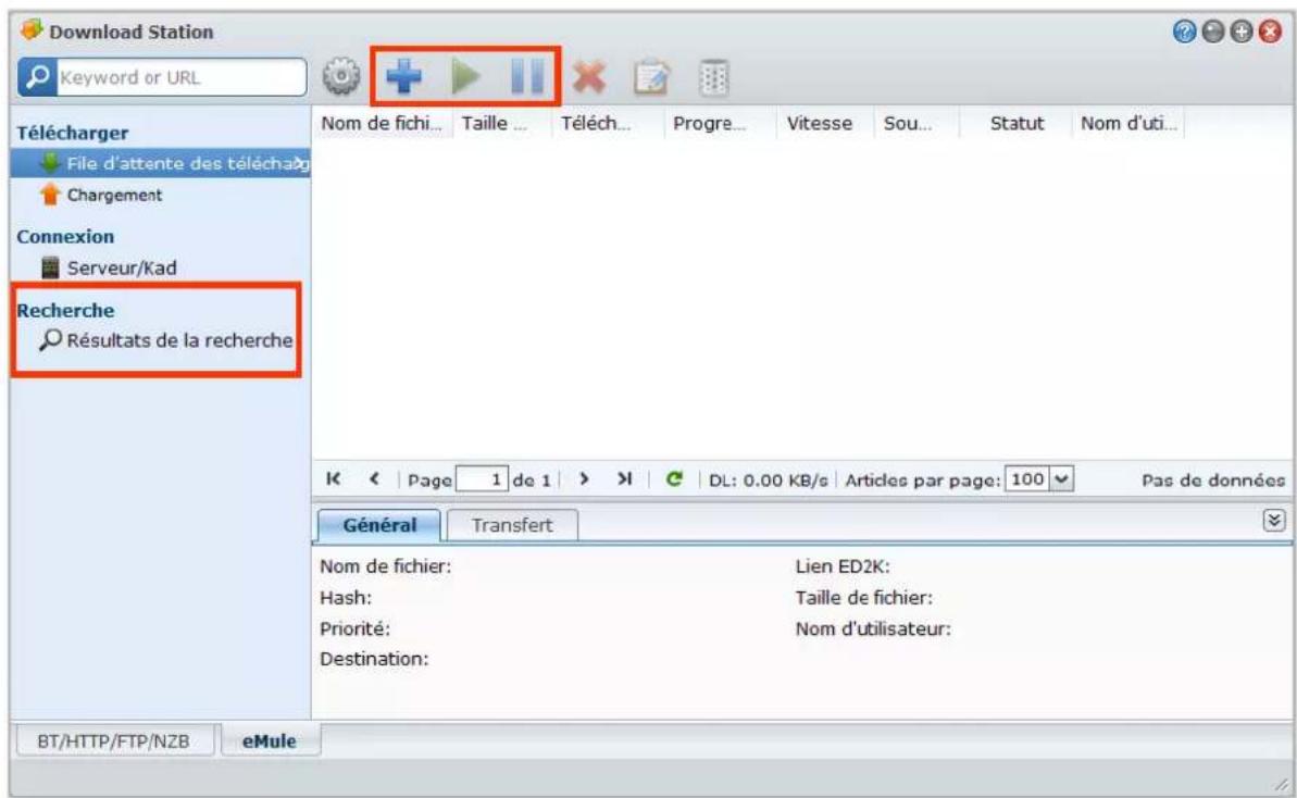 SYNOLOGY USB Station 2 - Créer des tâches de téléchargement eMule - 1