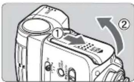 CANON Speedlite 320 EX - Mise en place des piles - 1