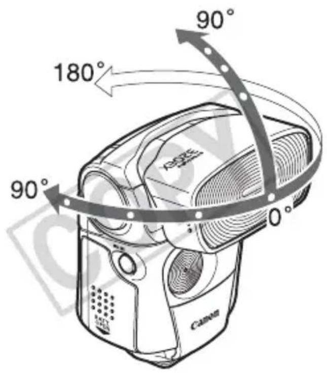 CANON Speedlite 320 EX - Changer la direction du flash indirect - 1