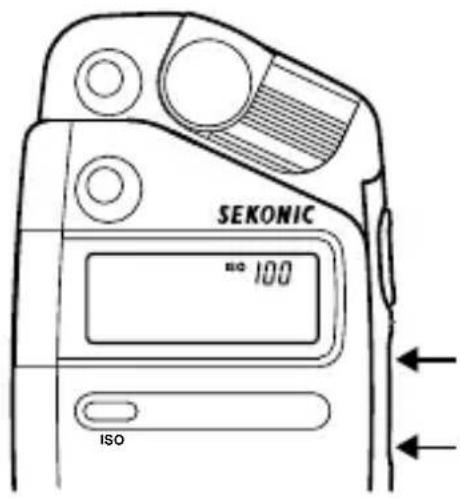 SEKONIC L308S Flashmate - Réglage de la sensibilité du film ISO - 1