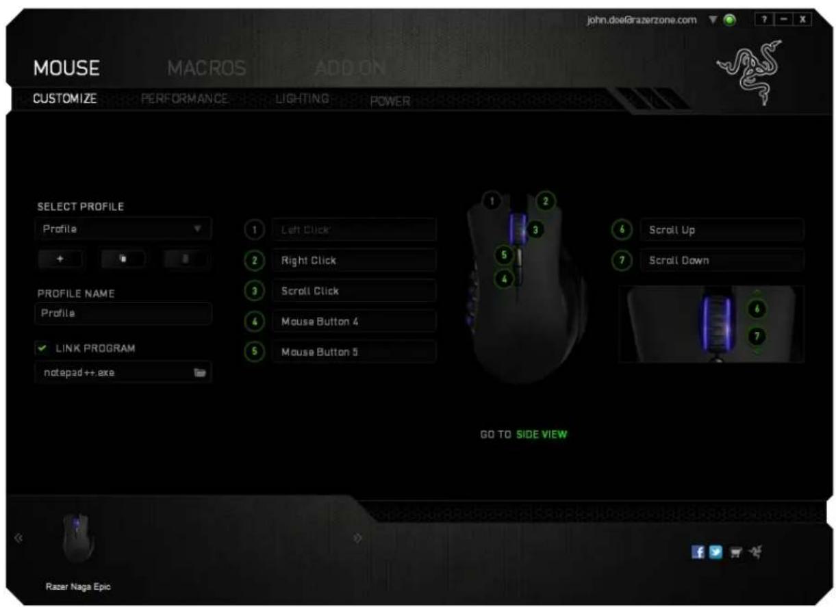 RAZER Naga Epic Elite MMO - Top View - 1