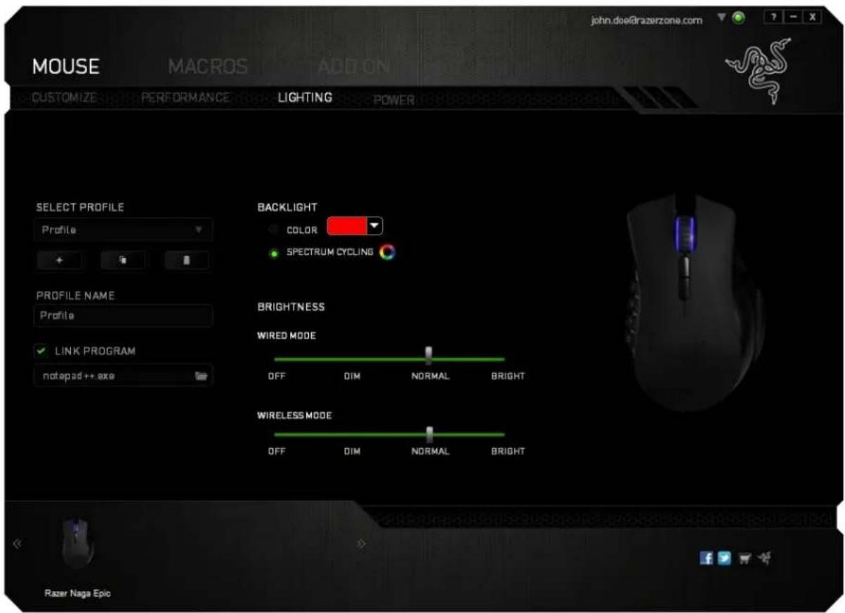 RAZER Naga Epic Elite MMO - LIGHTING TAB - 1