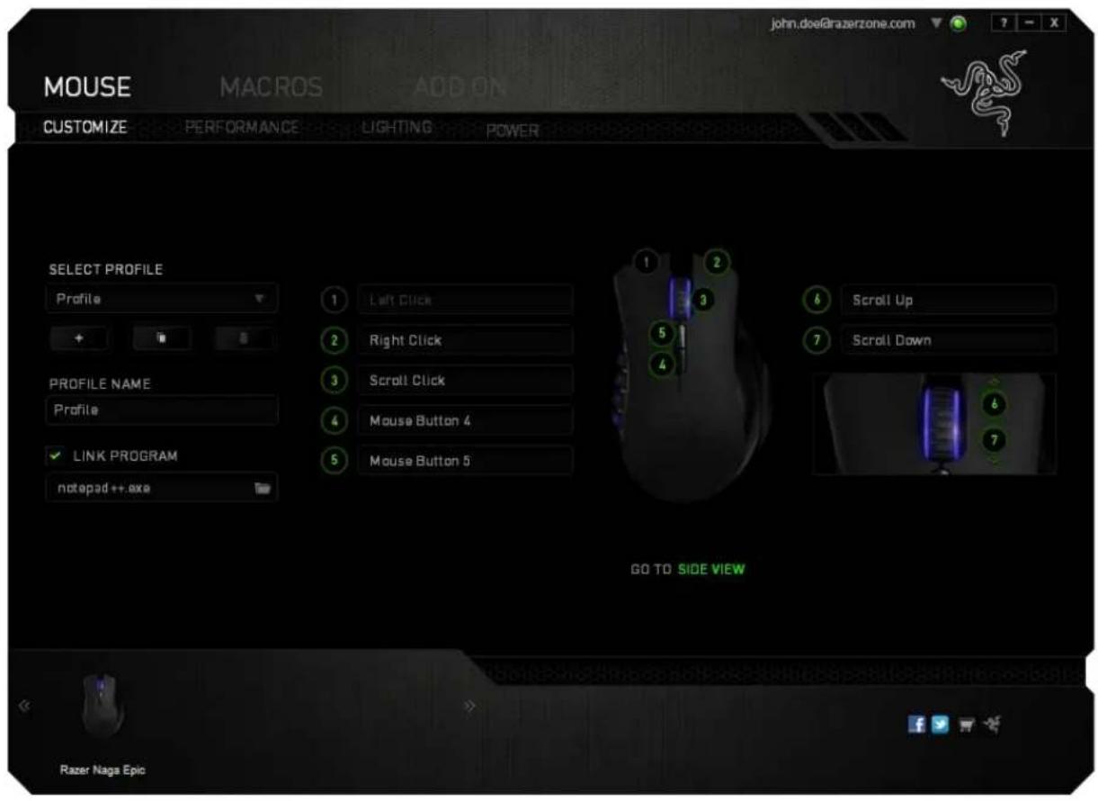 RAZER Naga Epic Elite MMO - MOUSE TAB - 1