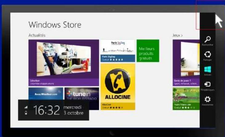MICROSOFT Windows 8 - La barre d'icones - 3