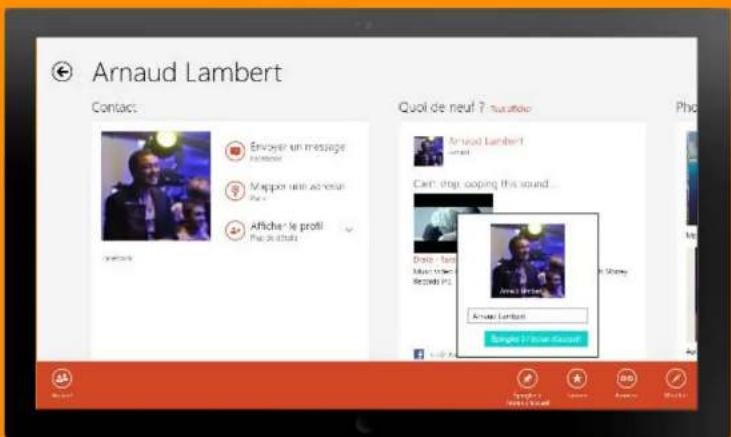 MICROSOFT Windows 8 - Epinglez vos contacts - 2