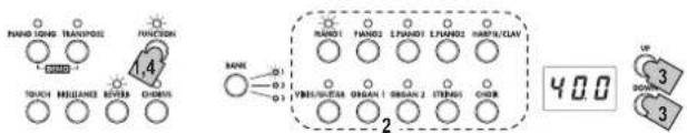 KORG SP280 - Mode de fonctions - 1