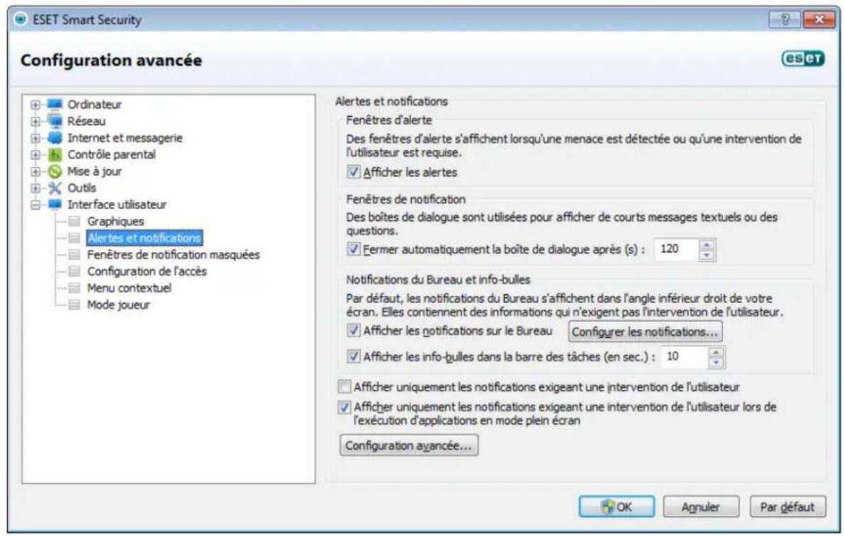 ESET Smart Security 5 - Alertes et notifications - 1