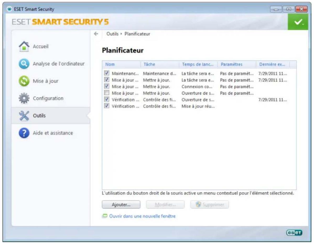 ESET Smart Security 5 - Planificateur - 1
