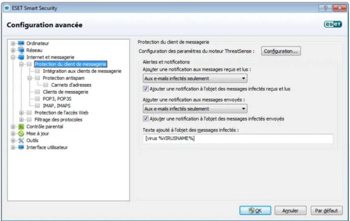 ESET Smart Security 5 - Protection du client de messagerie - 1