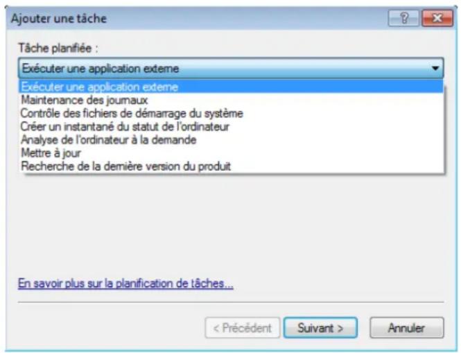 ESET Smart Security 5 - Création de nouvelles tâches - 1