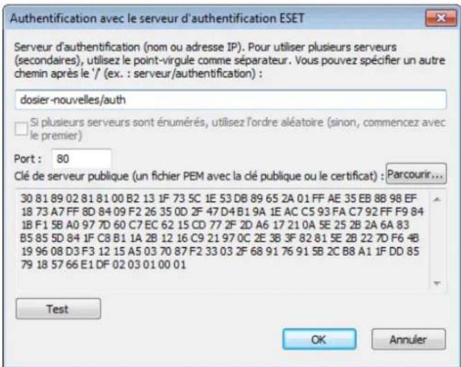 ESET Smart Security 5 - 1) Utilisation du serveur d'authentication ESET - 1