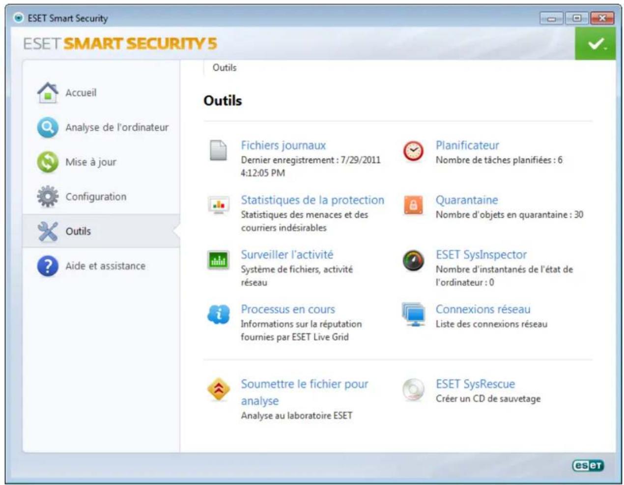 ESET Smart Security 5 - Outils - 1