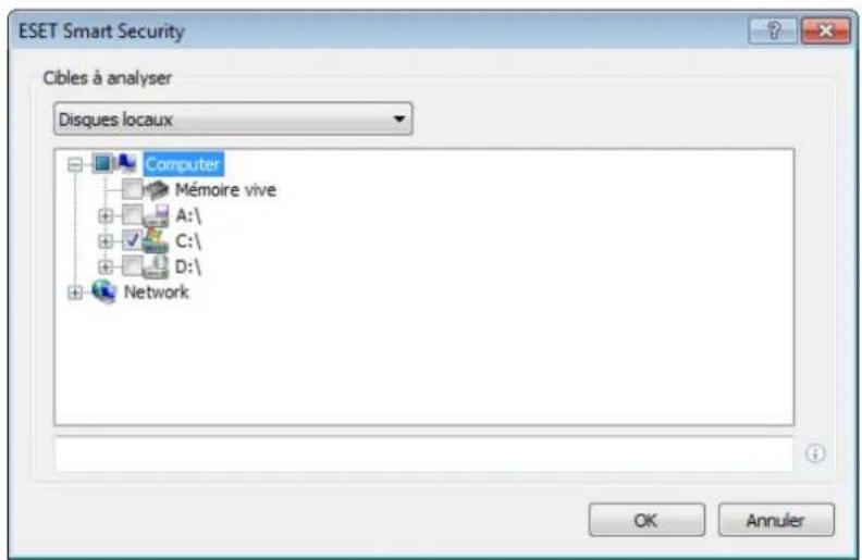 ESET Smart Security 5 - Cibles à analyser - 1