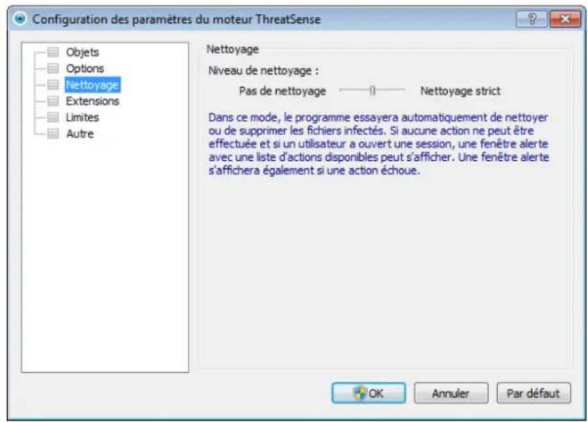 ESET Smart Security 5 - Niveau de nettoyage - 1