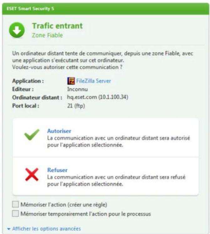 ESET Smart Security 5 - Etablissement d'une connexion - détention - 1
