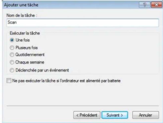 ESET Smart Security 5 - Ajout d'une nouvelle tâche - 2