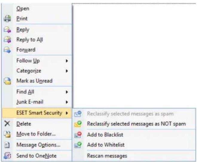 ESET Smart Security 5 - Marquage de messages comme courrier indésirable - 1