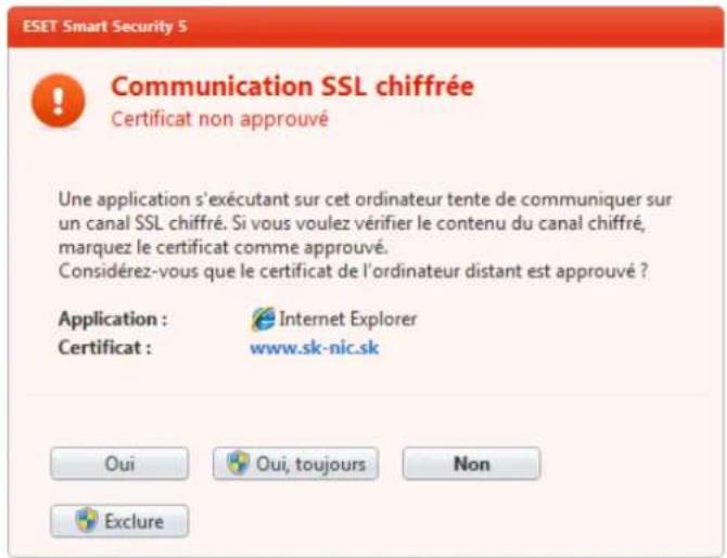ESET Smart Security 5 - Certificates - 1
